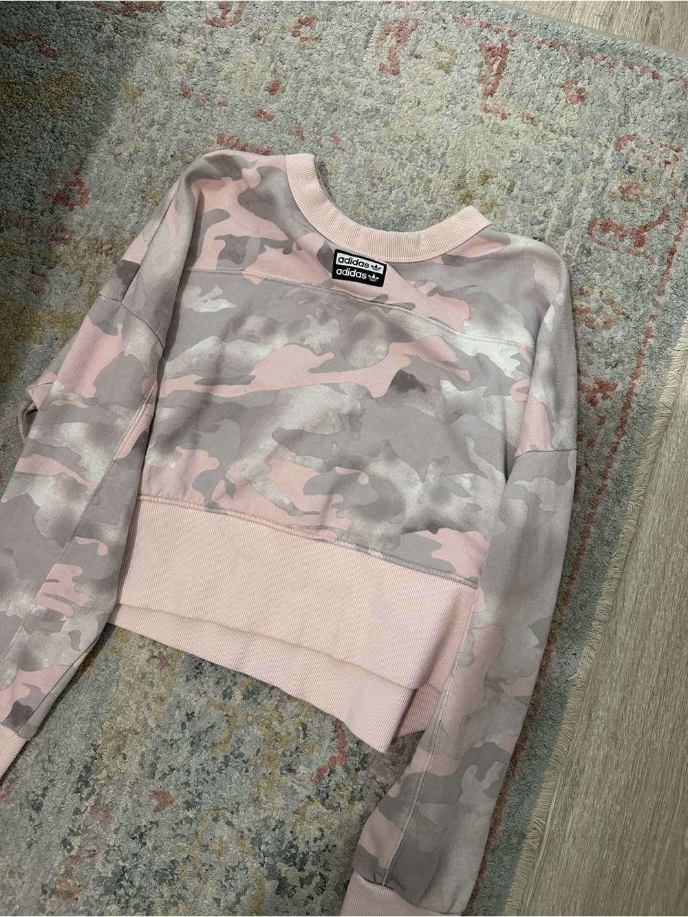 adidas Pink & Gray Camo sweatshirt